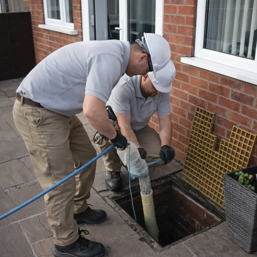 Blocked drain repair service in Dunmow